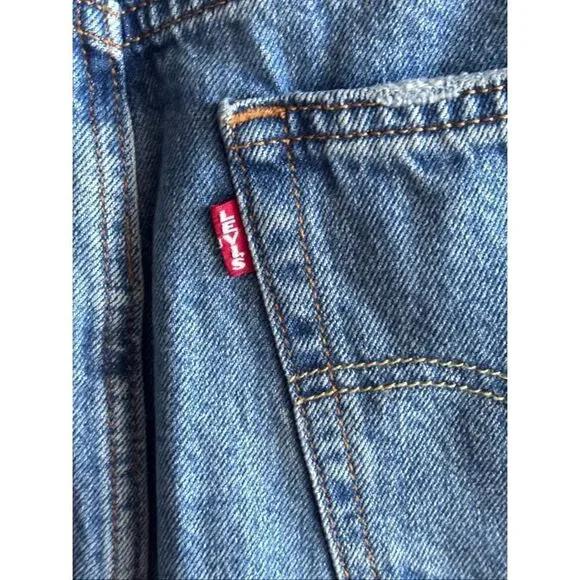 ❤️Levi’s NWT Iconic Long Contrast Denim Skirt - Picture 8 of 13